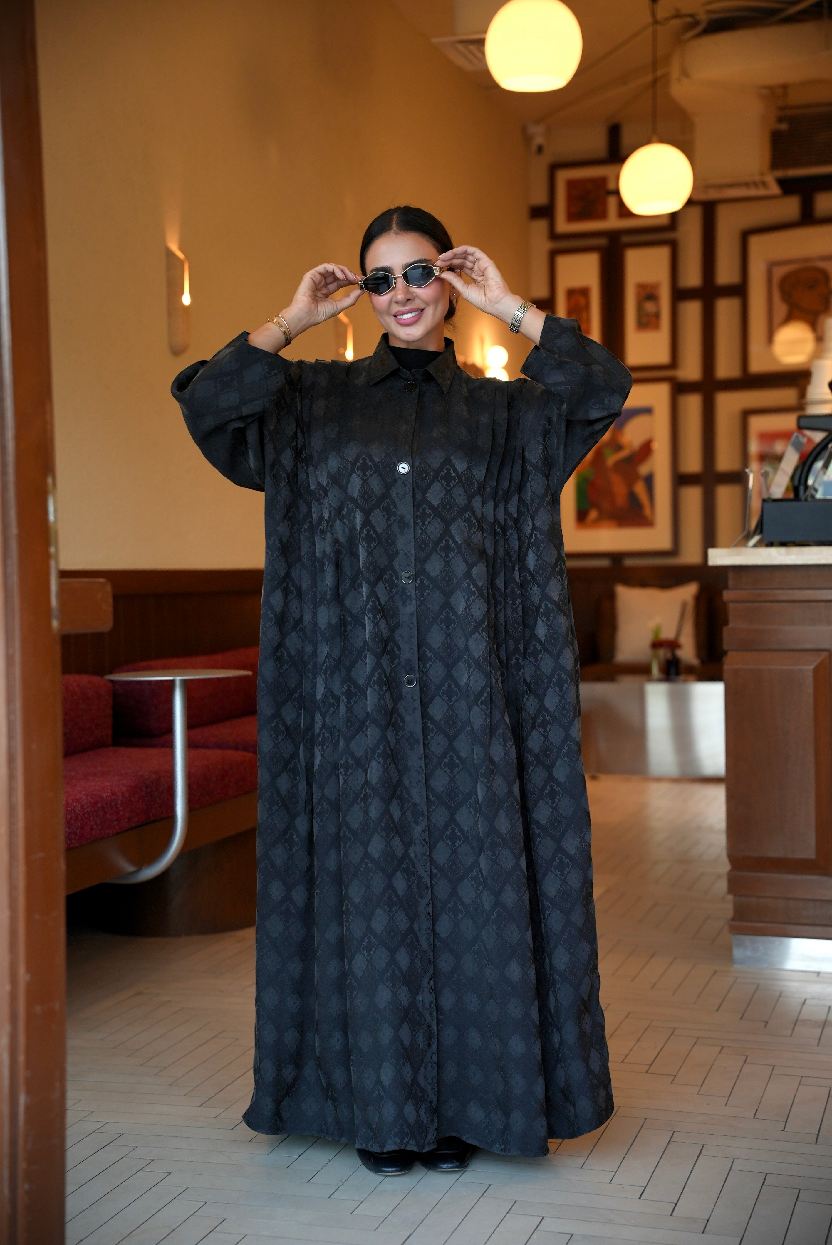 Patterned silk crepe with pockets - 1997