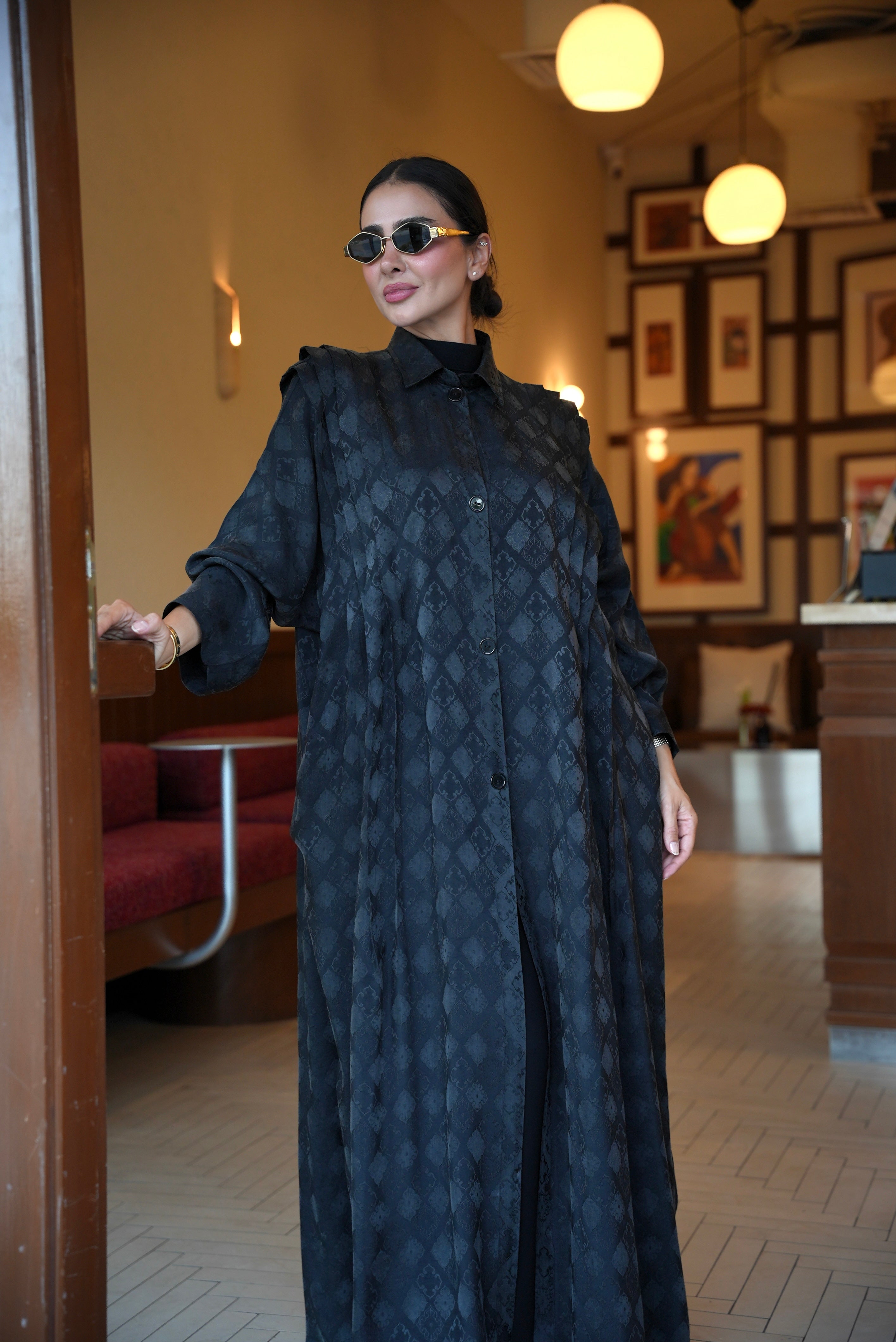 Patterned silk crepe with pockets - 1997
