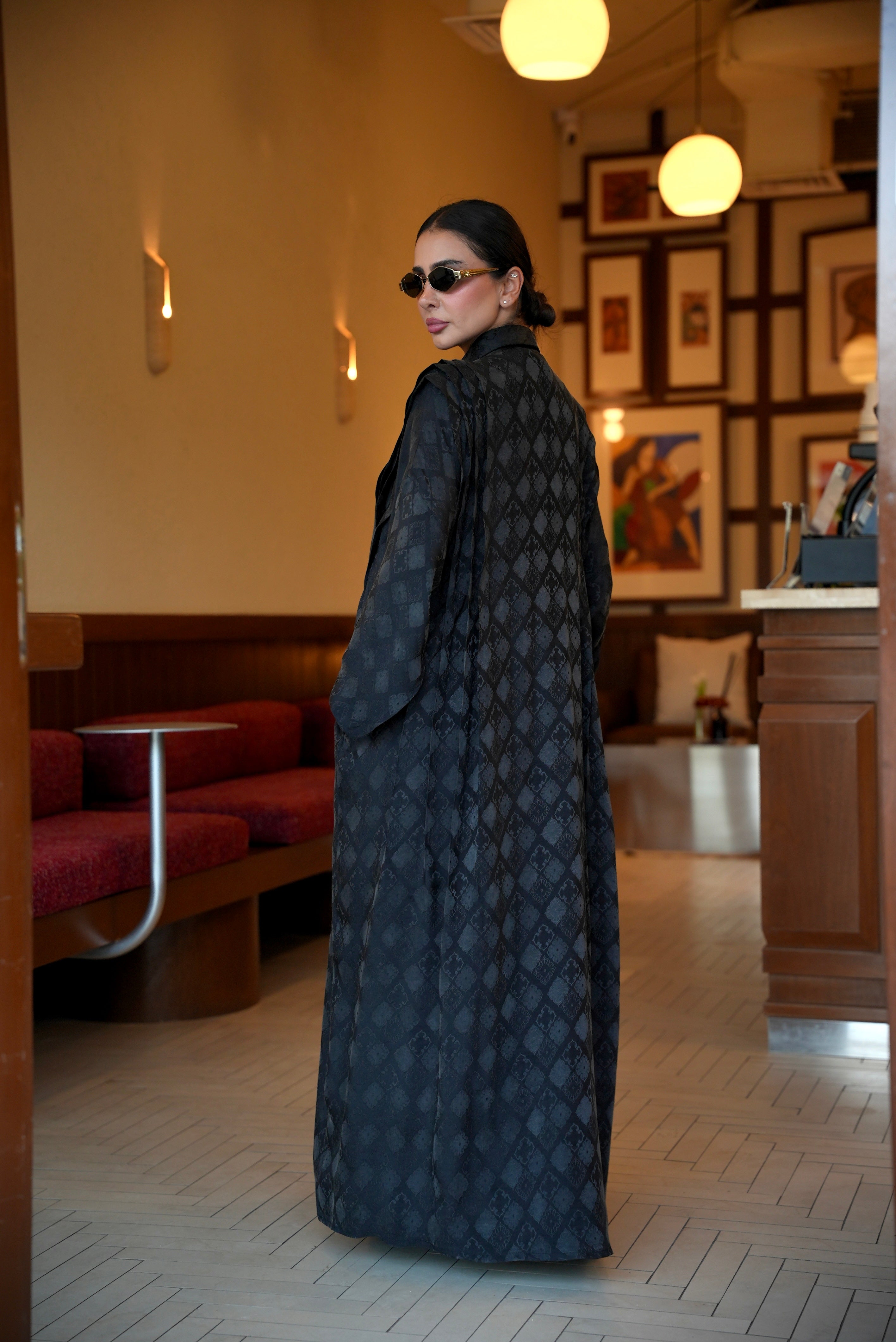 Patterned silk crepe with pockets - 1997