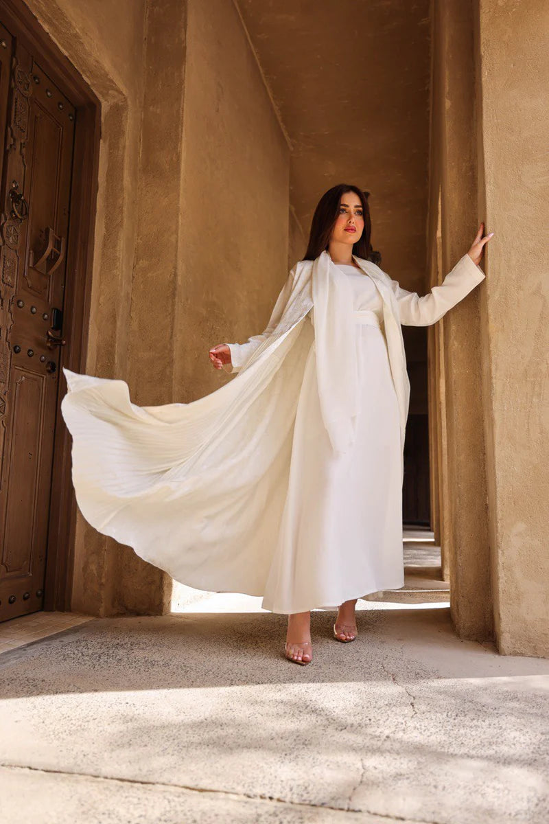 ABAYA CREPE WITH PLEATED C:6419