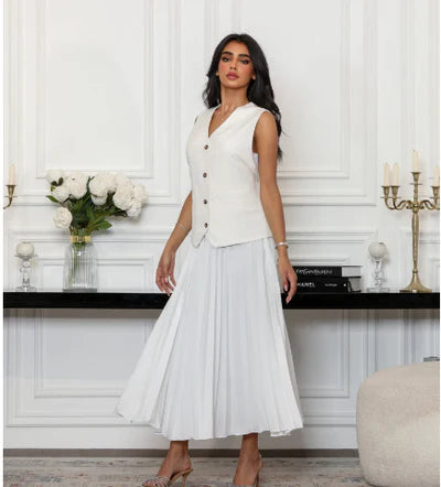 DRESS LINEN OFF WHITE C:152