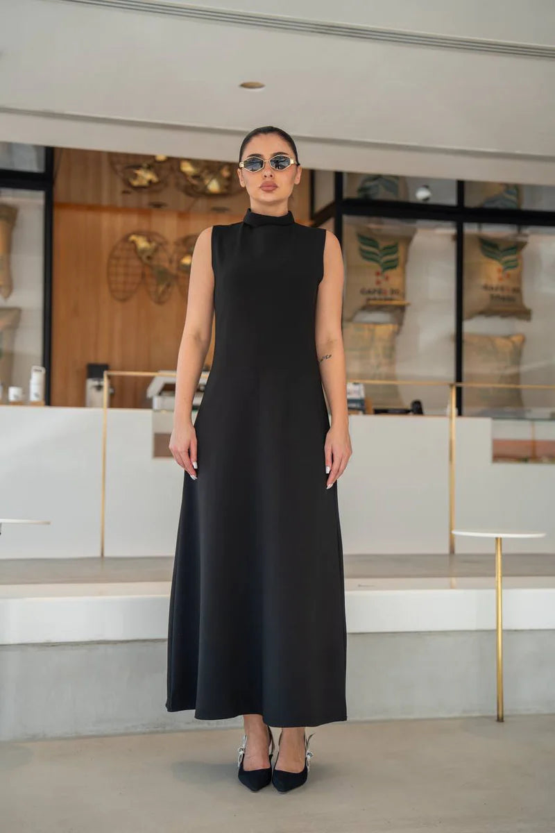 Black crepe dress.C:218