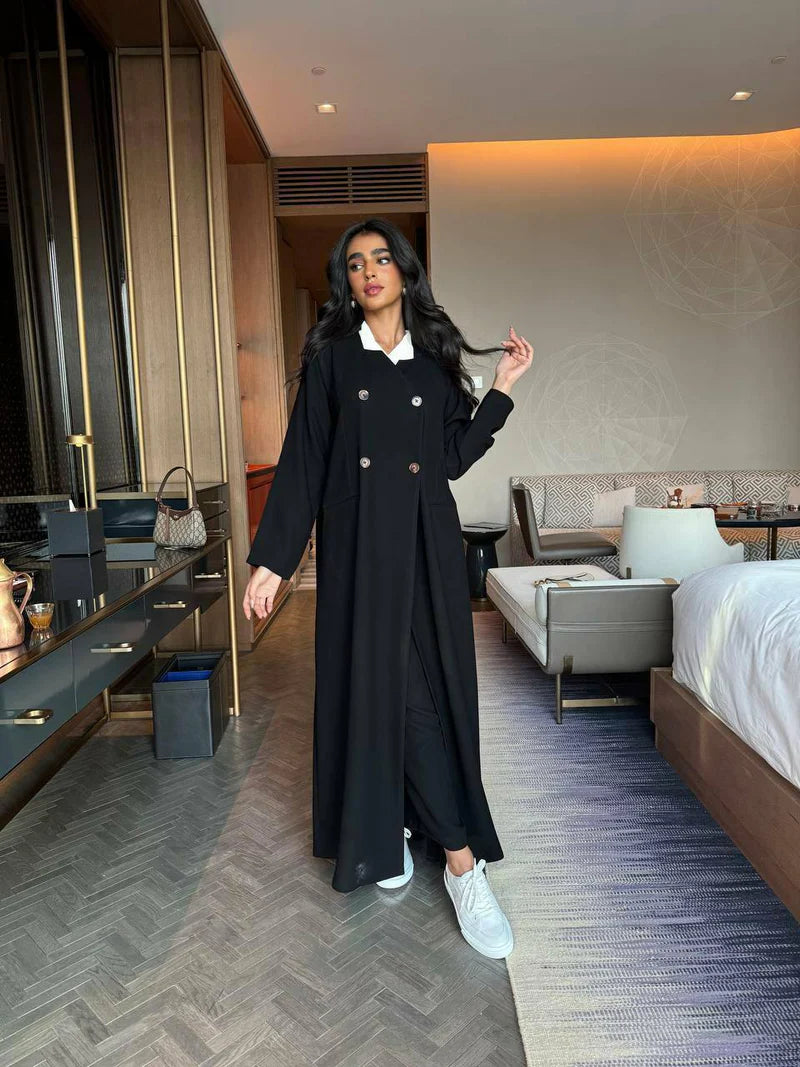 Abaya Blazer Crepe Black C:6514