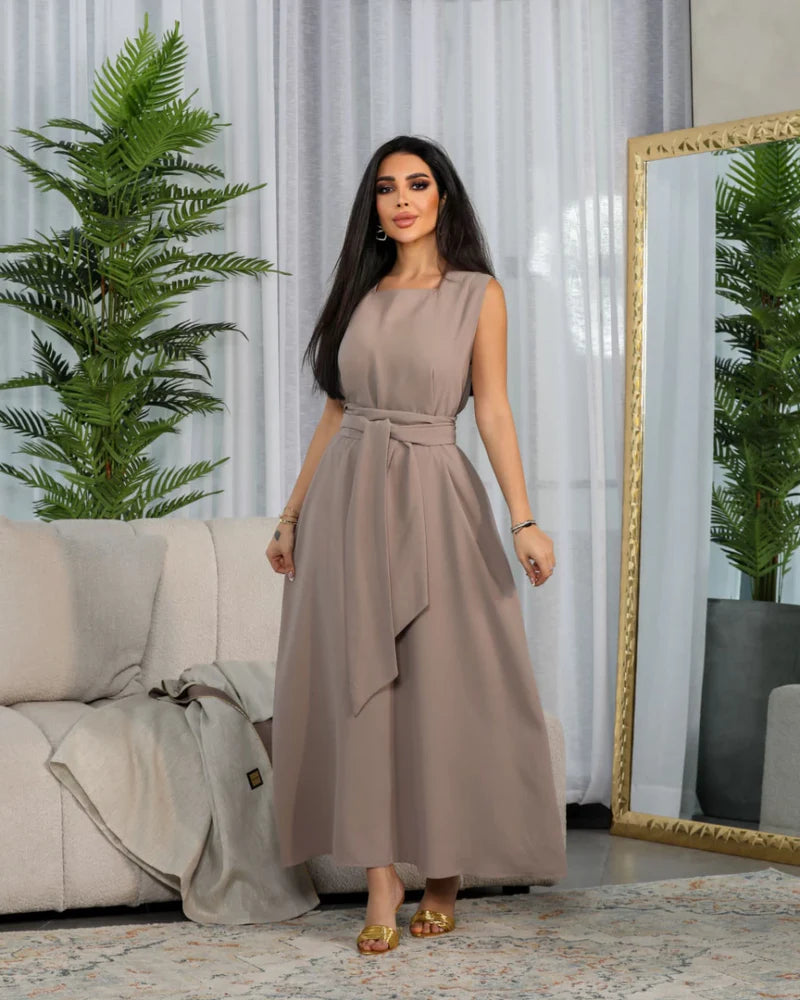 DRESS CREPE NUDE C:138