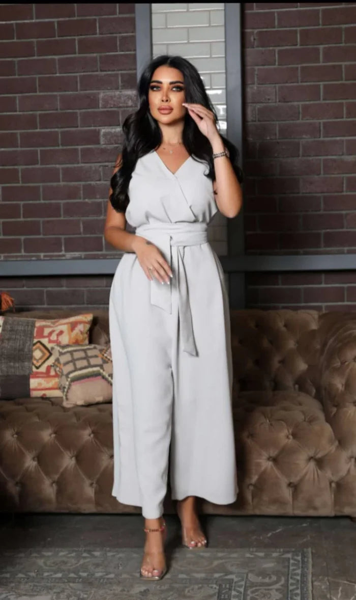 JUMPSUIT CREPE WHITE COLOR C:124