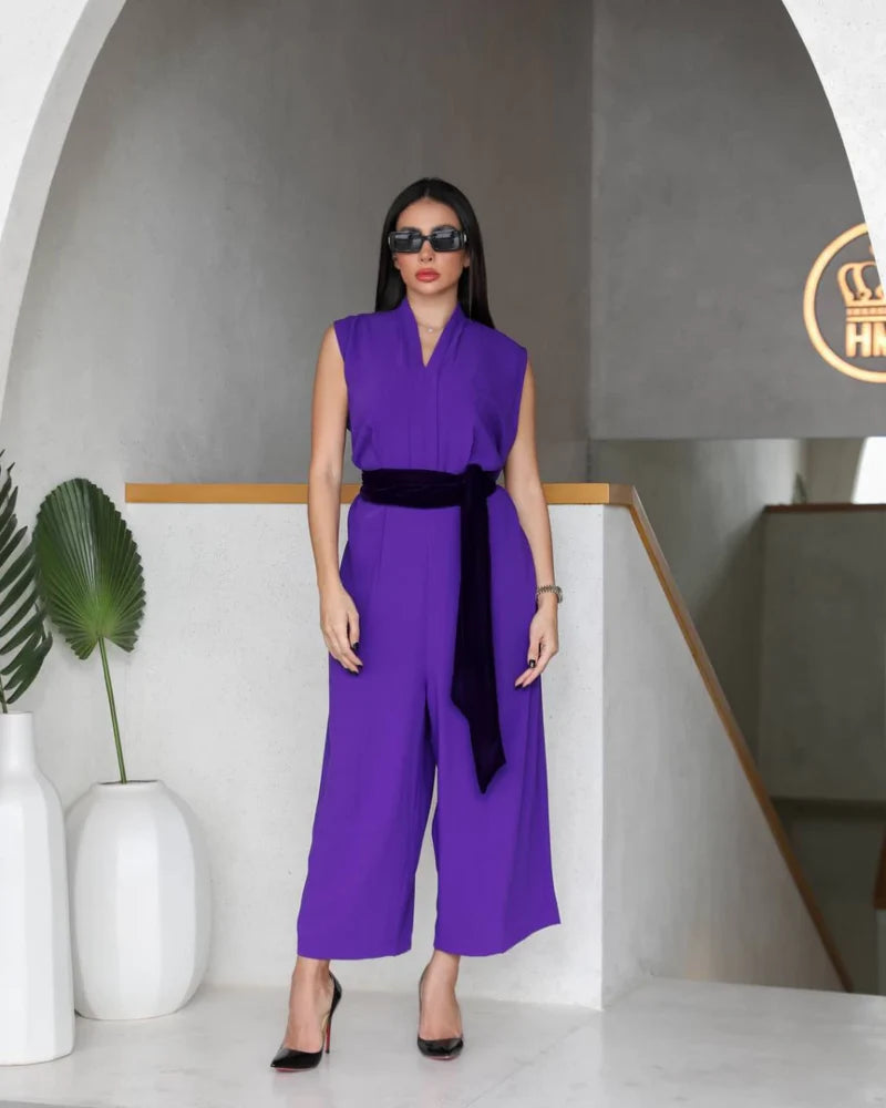 JUMPSUIT CREPE PURPULE C:129