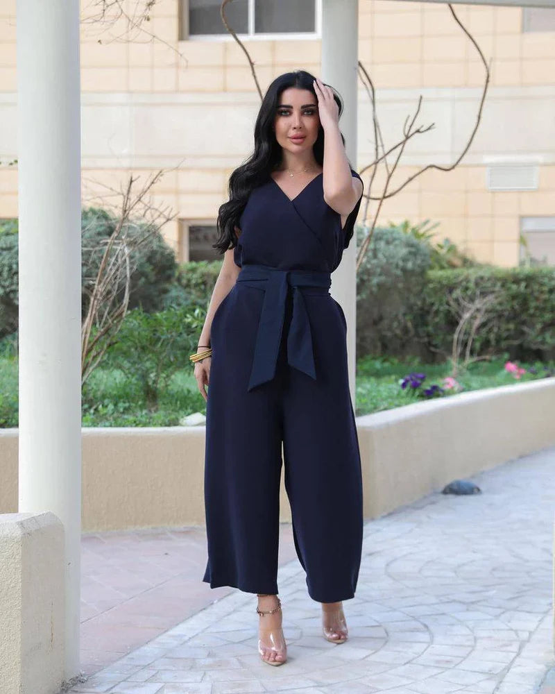 JUMPSUIT CREPE DARK BLUE C:130
