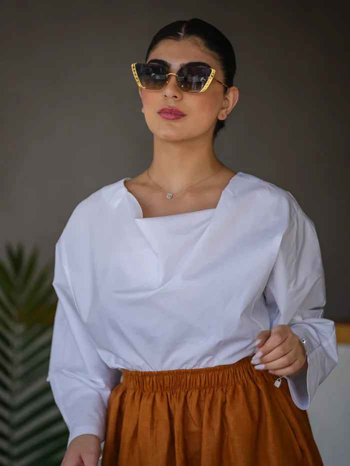 blouse white cotton C:BL1583-White