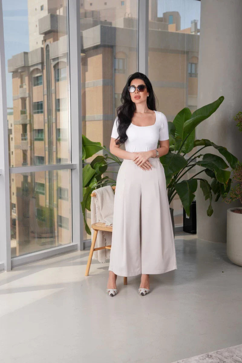 PANTS CREPE PC1564 Light beige