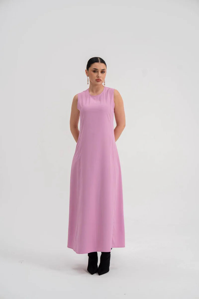 Pink crepe dress. C:197