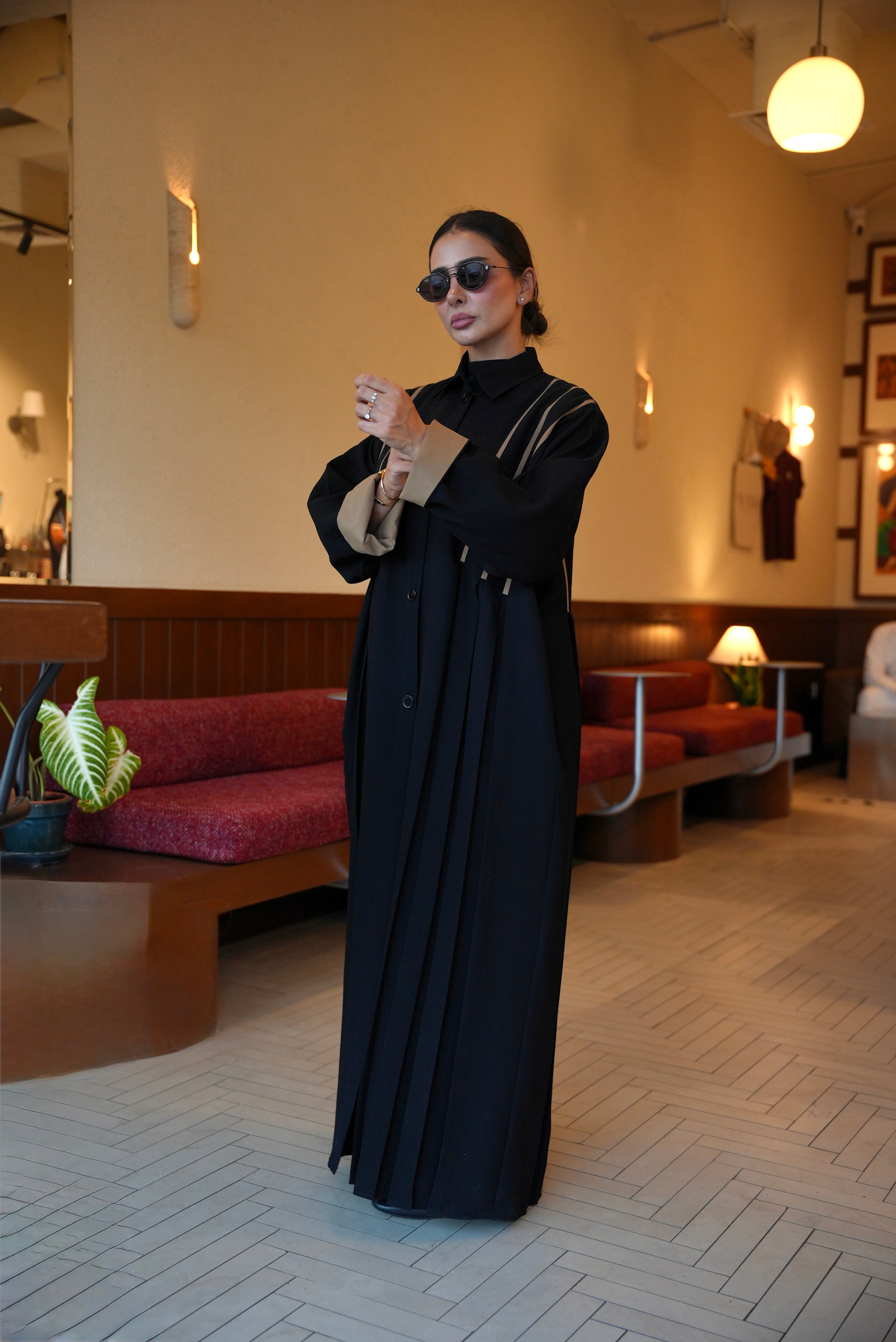 Black Crepe Abaya - 2001