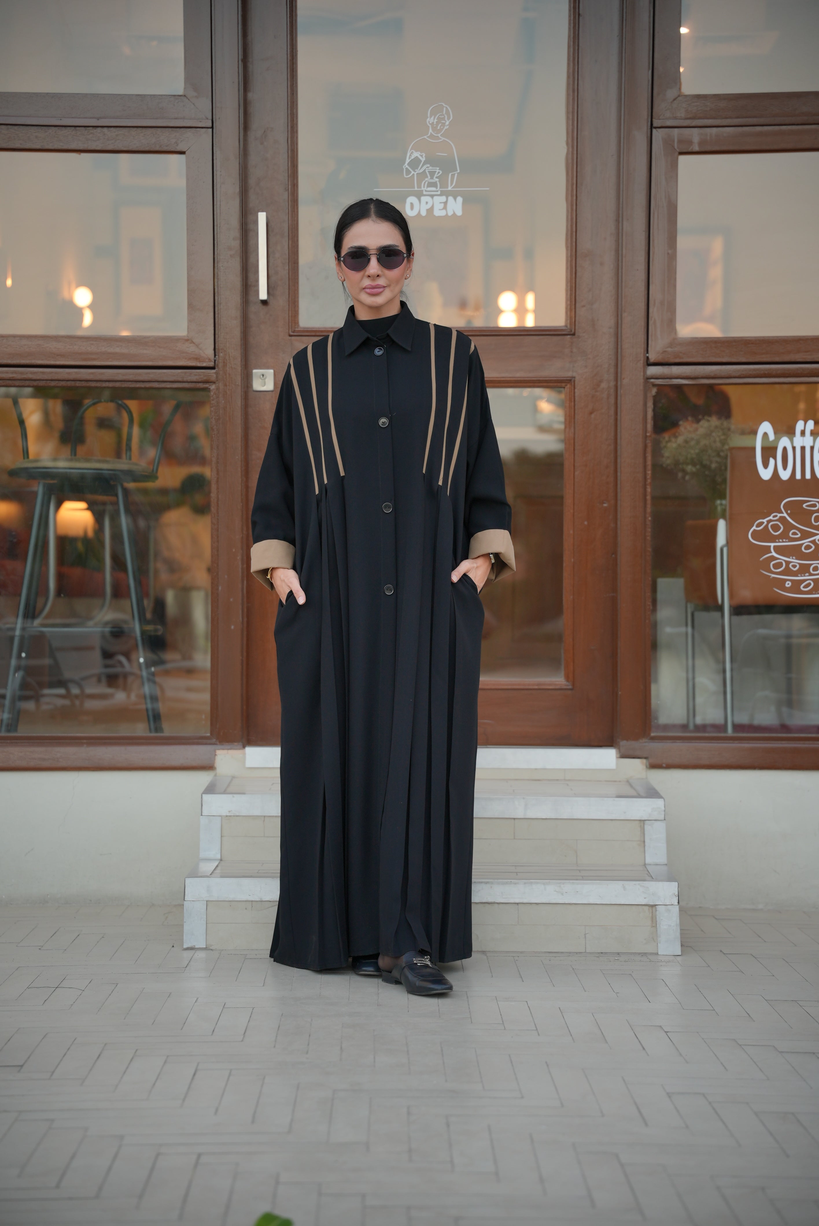 Black Crepe Abaya - 2001