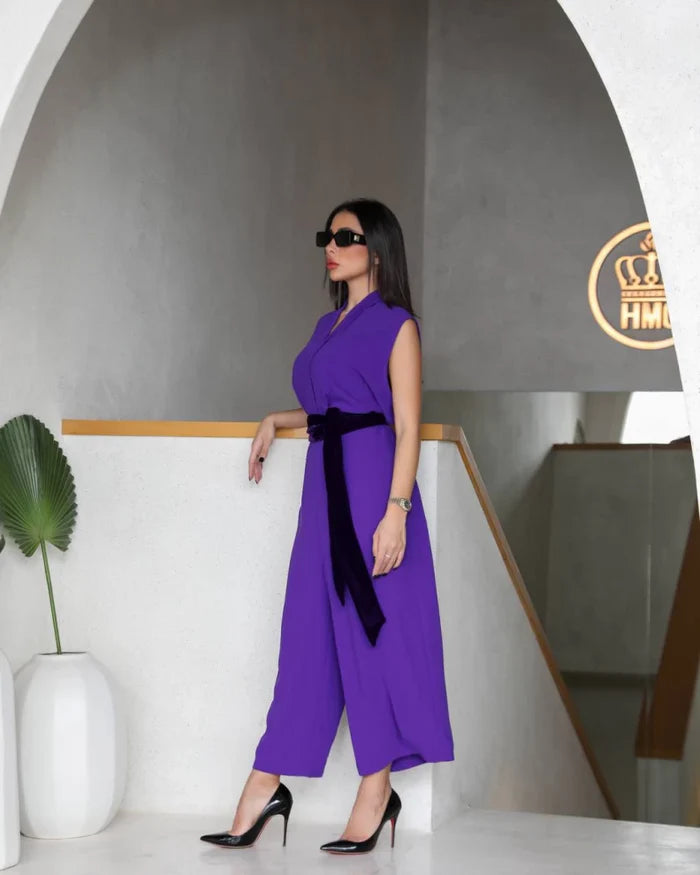 JUMPSUIT CREPE PURPULE C:129