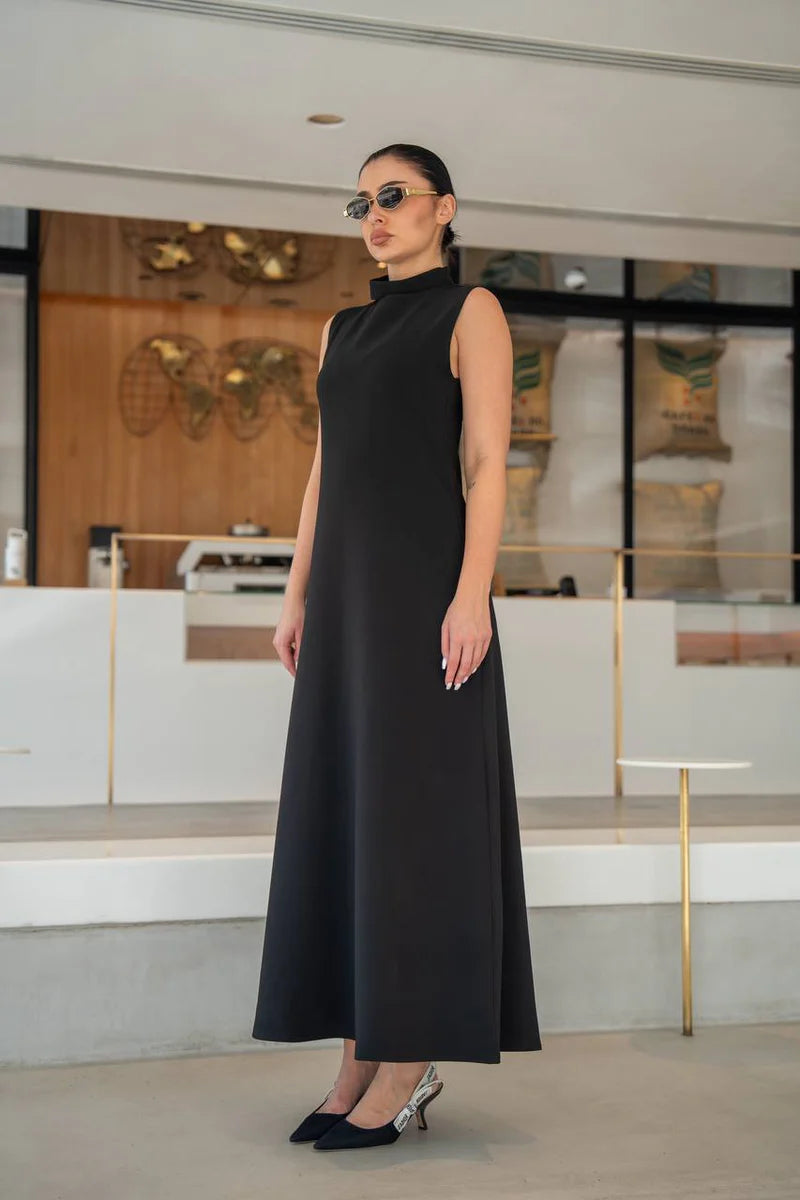Black crepe dress.C:218