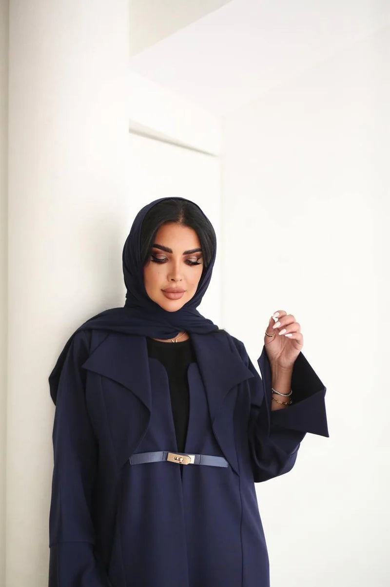 Abaya Crepe C:6518 Blue