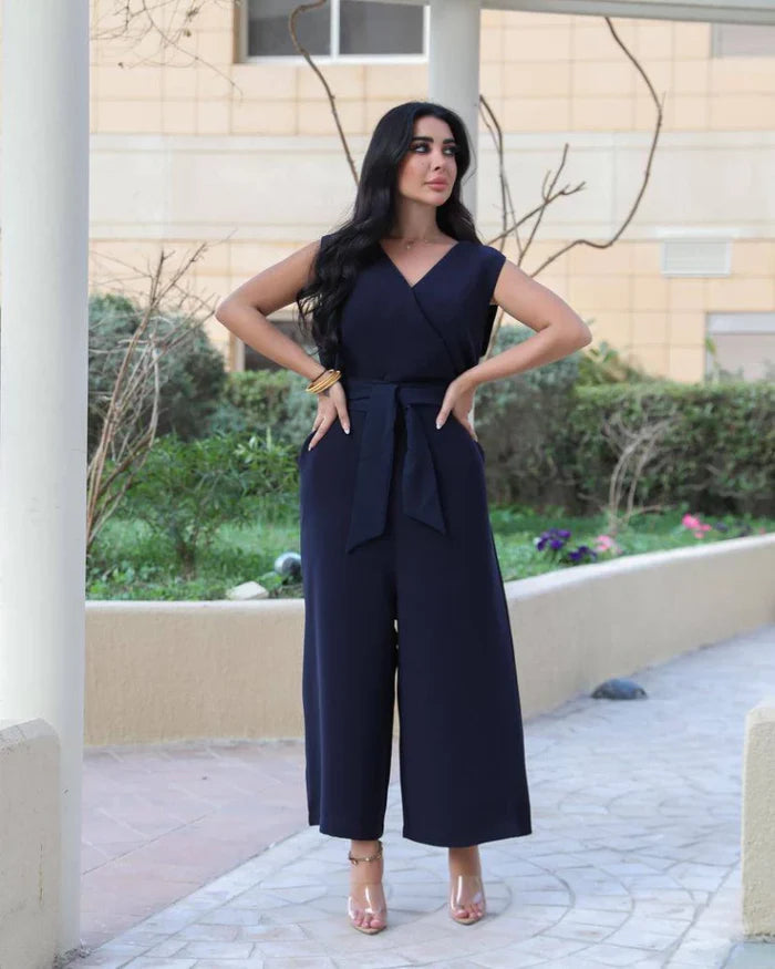 JUMPSUIT CREPE DARK BLUE C:130