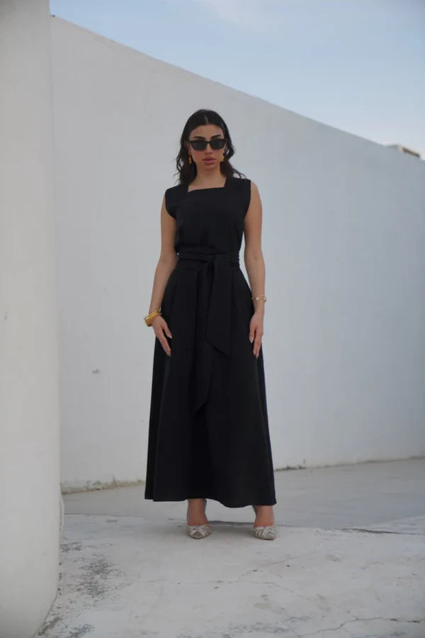 DRESS CREPE BLACK C:132