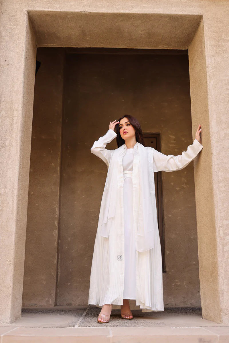 ABAYA CREPE WITH PLEATED C:6419