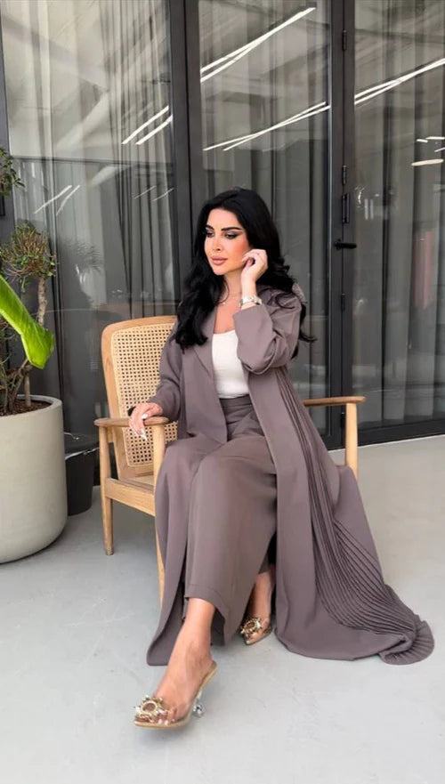 ABAYA CREPE BLAZER C:2001 COFFEE