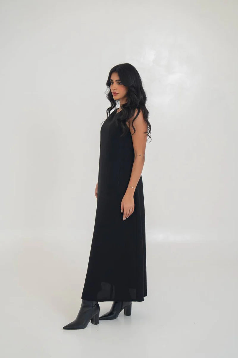 black crepe dress. C:197 Black
