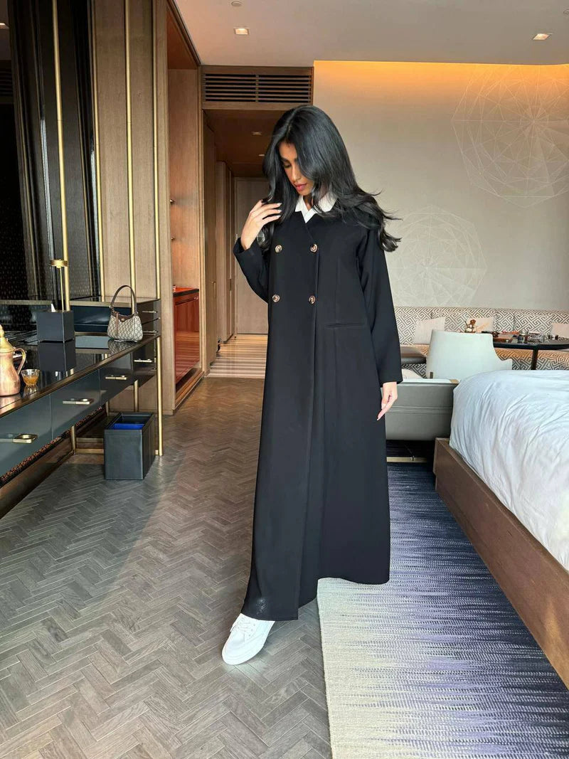 Abaya Blazer Crepe Black C:6514