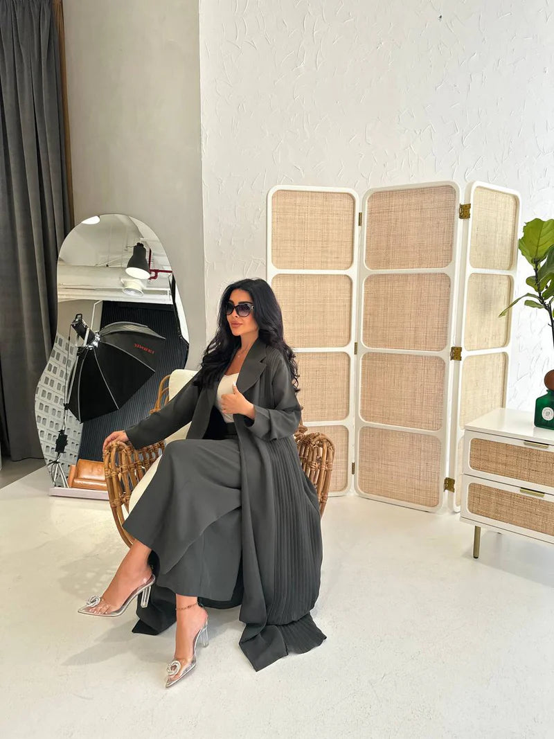 ABAYA CREPE BLAZER C:2001 GRAY