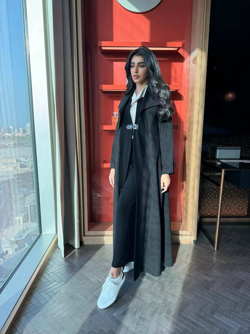 Abaya Blazer Crepe Black C:6511 Black