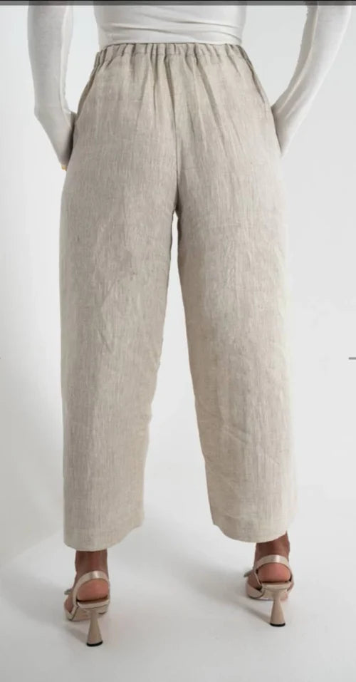 PANTS LINEN BEIGE C:PL1553-Beige