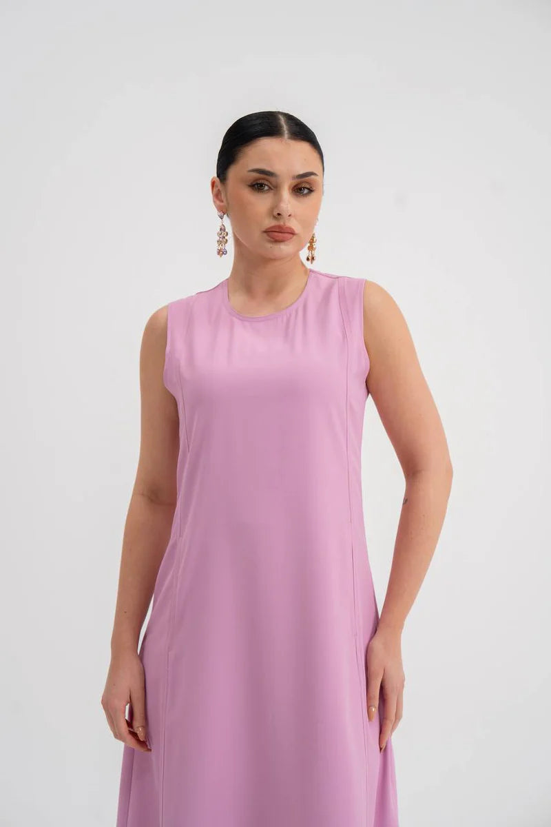 Pink crepe dress. C:197