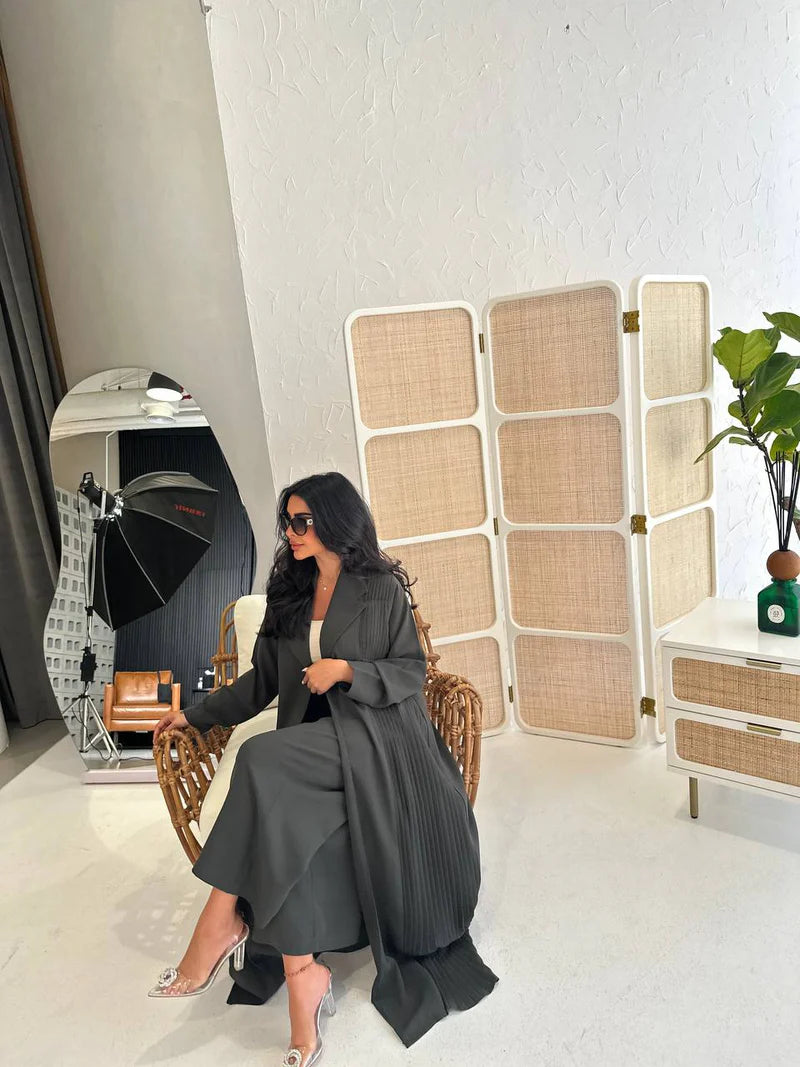 ABAYA CREPE BLAZER C:2001 GRAY