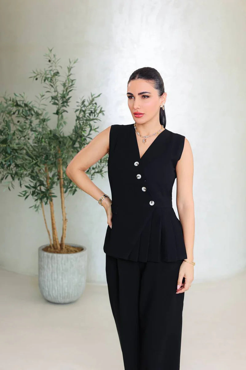 سترة سوداء مع بنطال C:214 
