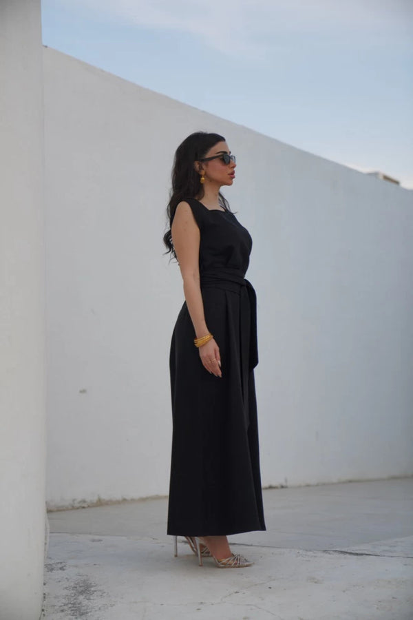 فستان كريب أسود C:132