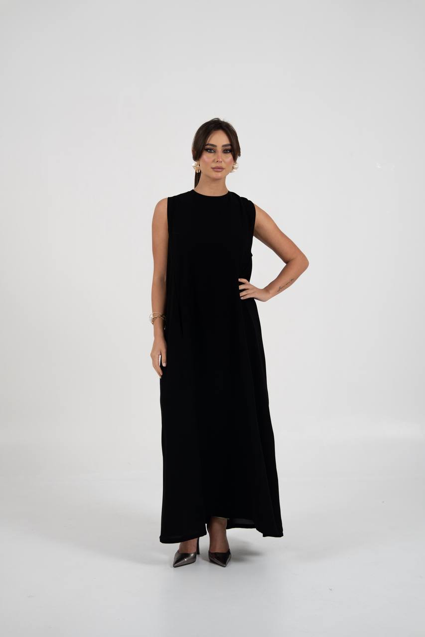 Crepe dress in black