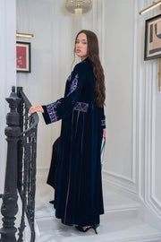 Velvet abaya with  unique embroider