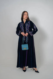 Velvet abaya with  unique embroider