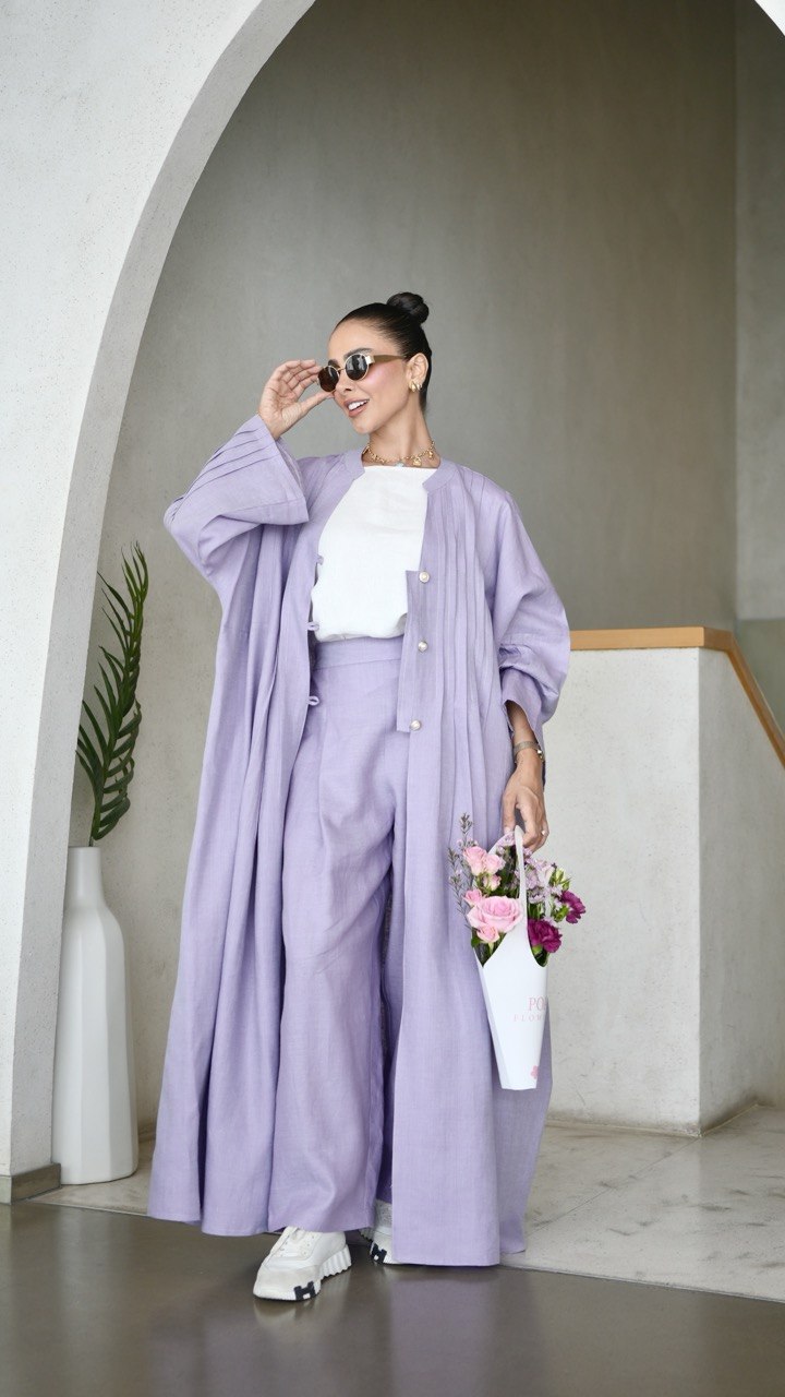 Lavender Linen Abaya
