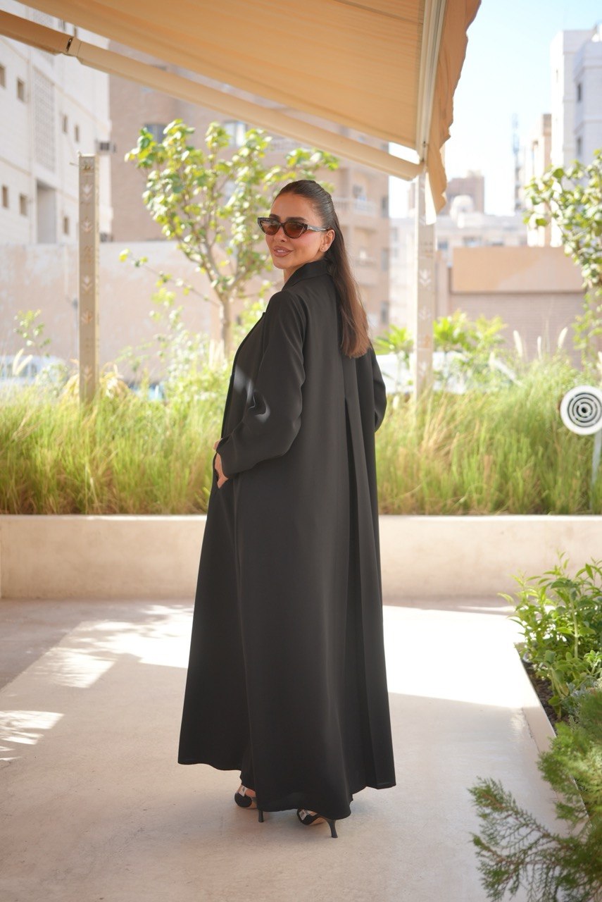 Classic Black Crepe Abaya