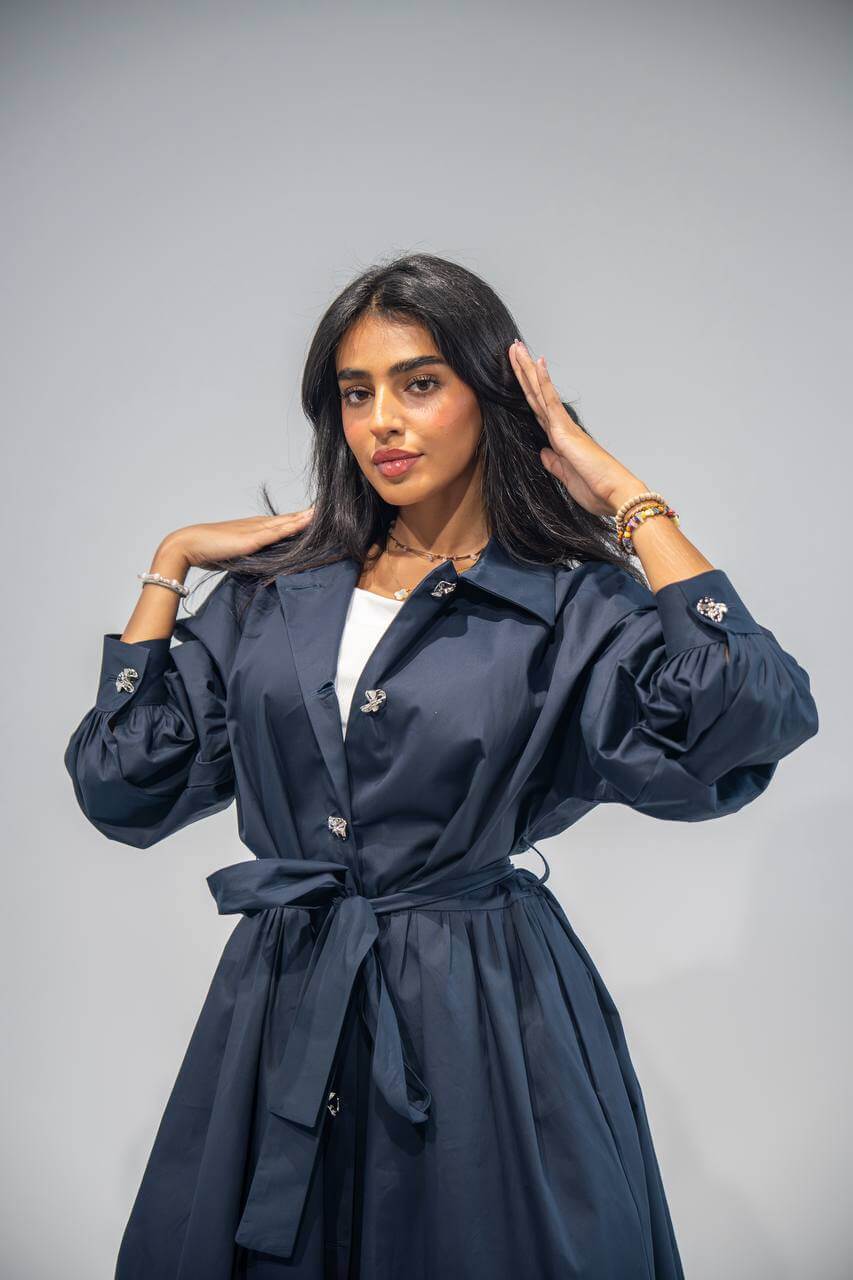 Navy practical trench coat-free size