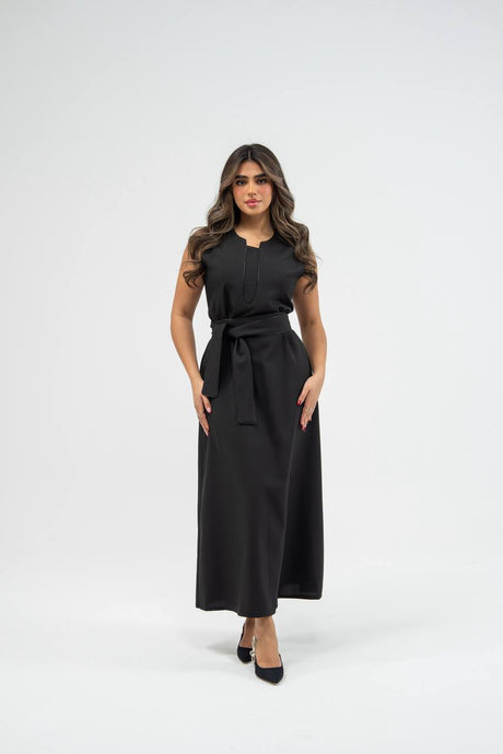 Black crepe dress