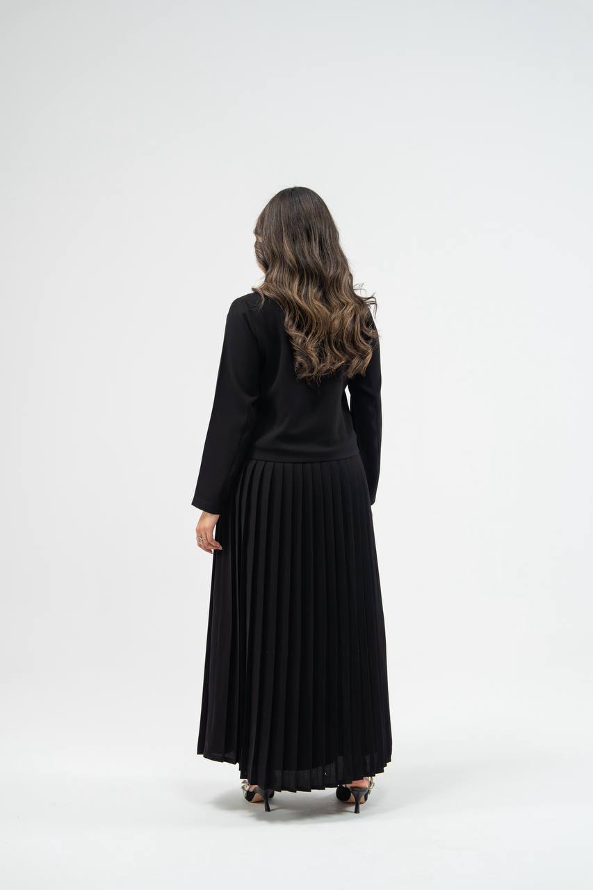 Black crepe abaya