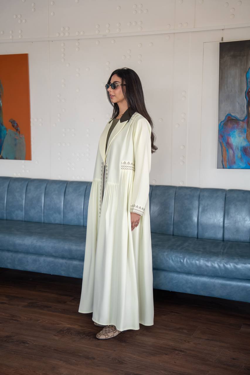 Butter yellow abaya