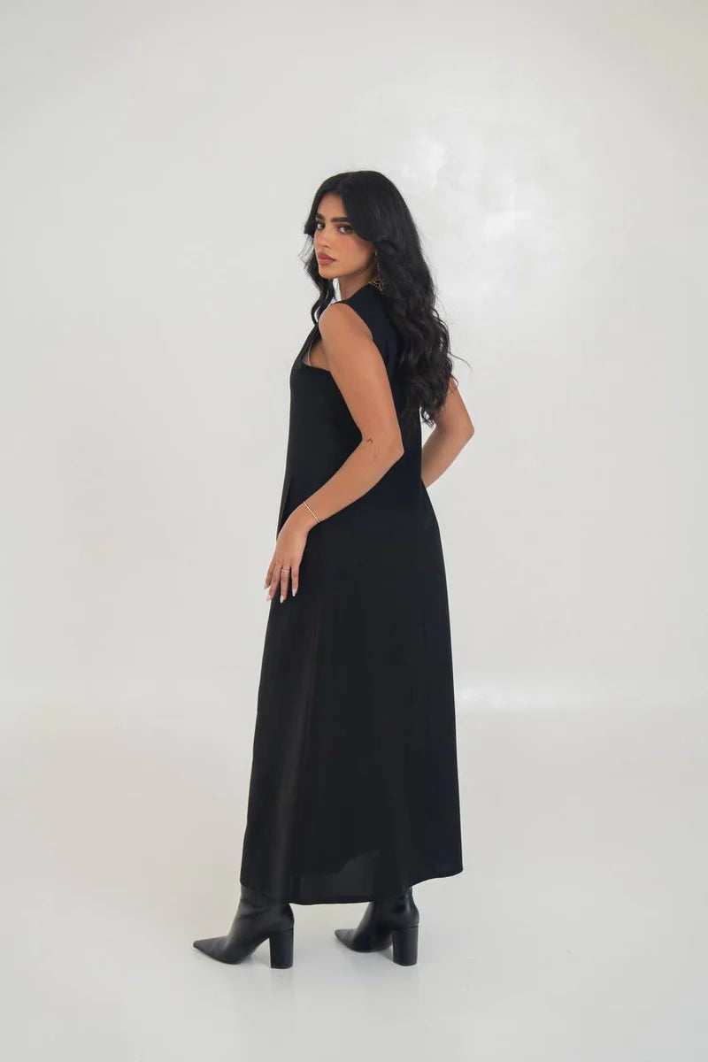 black crepe dress. C:197 Black