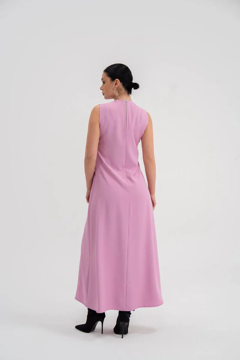 Pink crepe dress. C:197