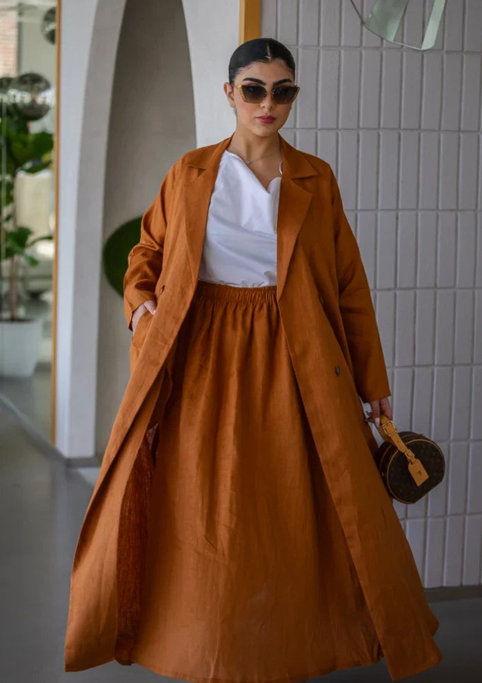 BLAZER LINEN C:6459 ORANGE