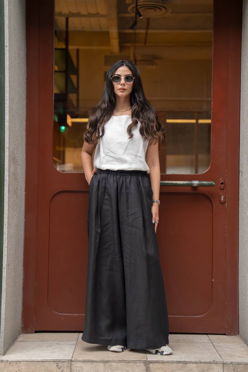 Linen blouse and pants set