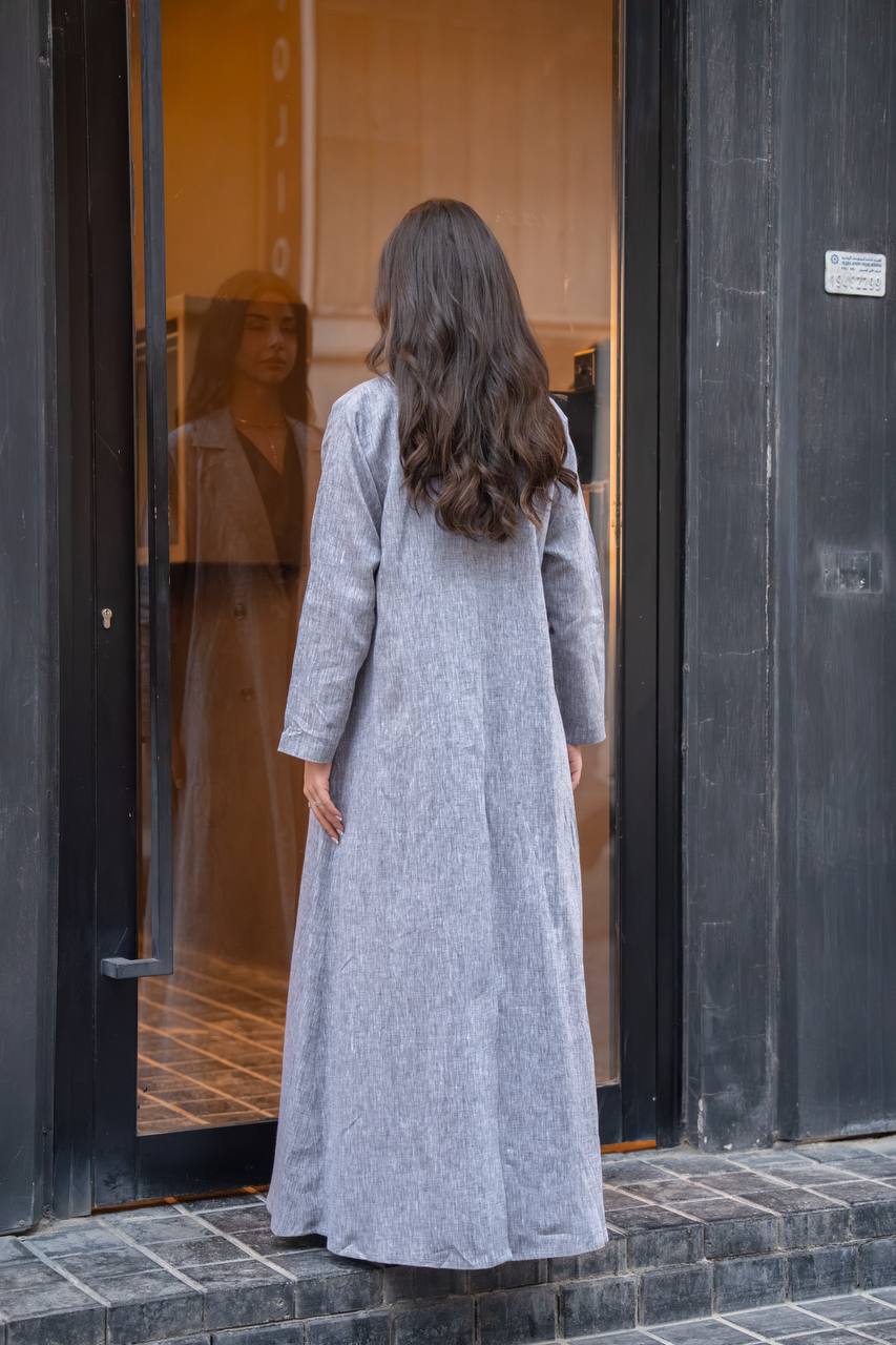 Gray linen blazer