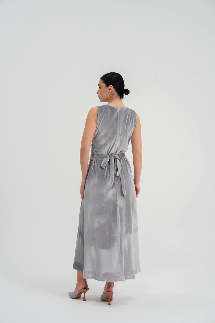 gray velvet dres