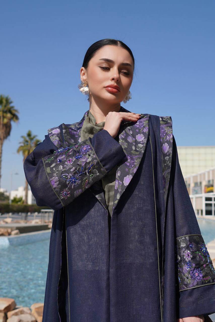 Abaya Blazer Linen Jacquard Silk