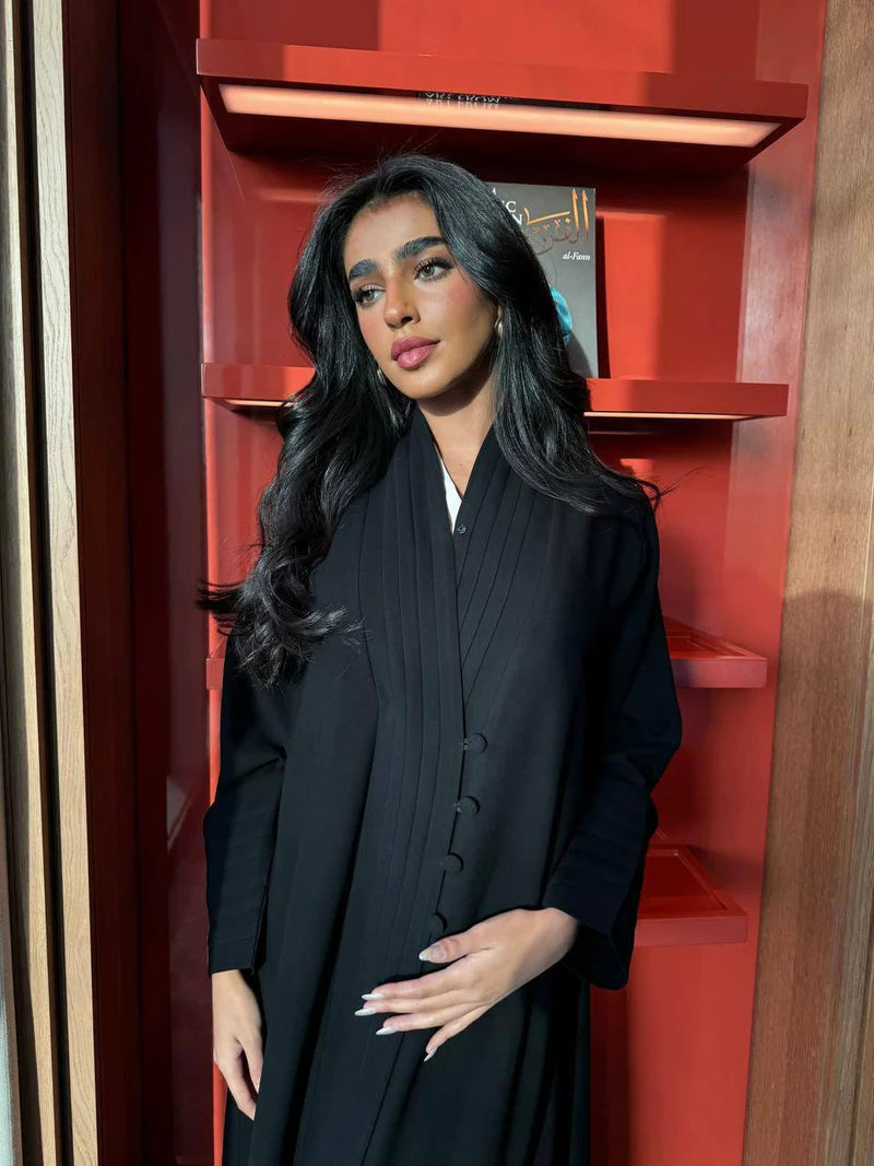 Abaya Blazer Crepe Black C:6517 Black