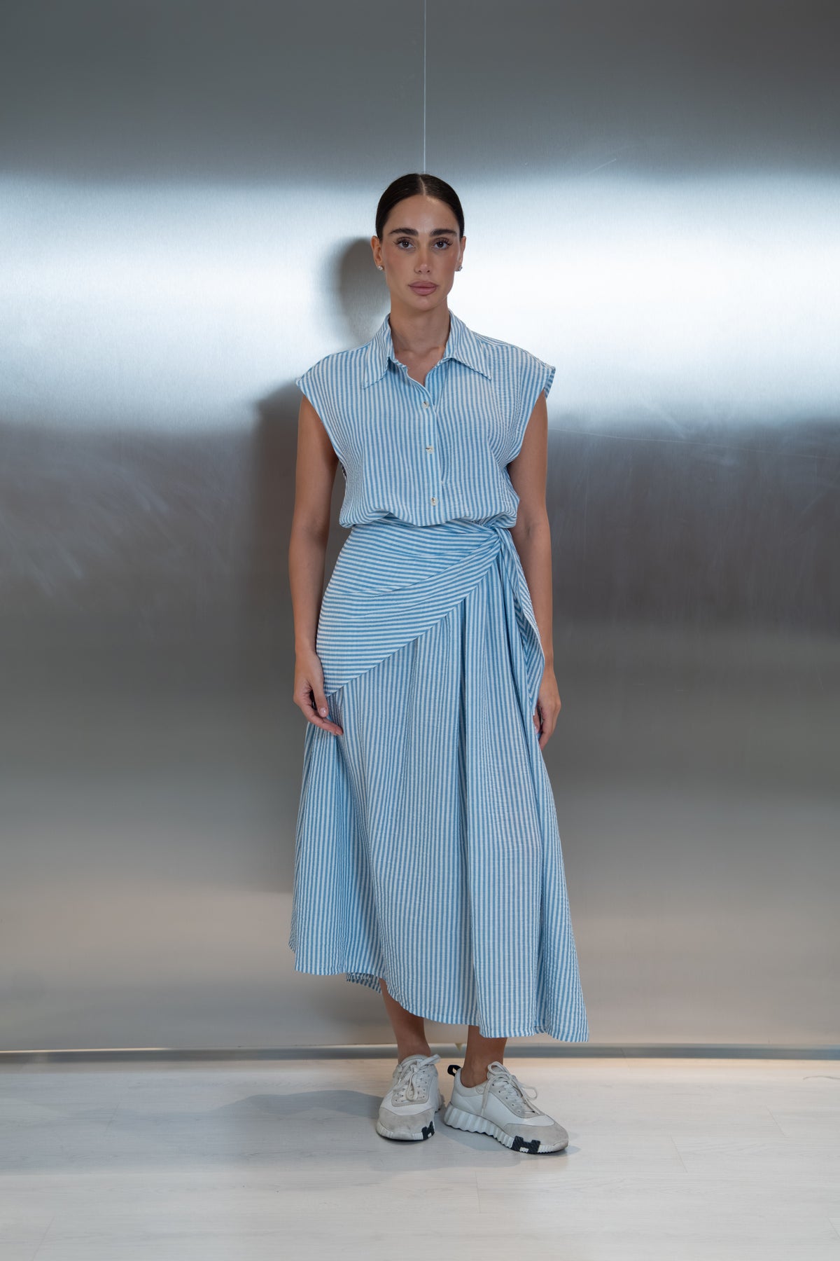 Blue Striped Dress -2041
